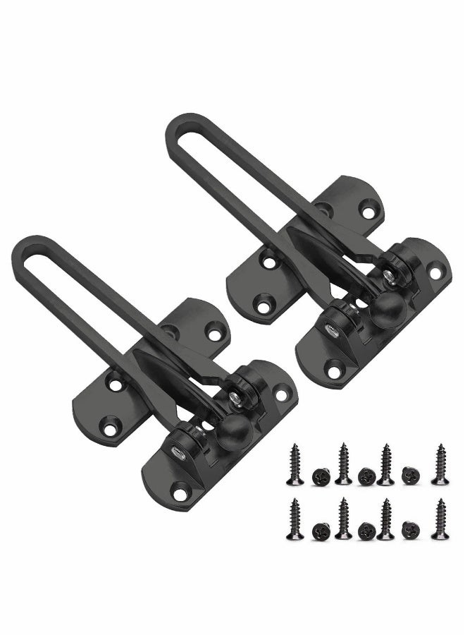Home Security Swing Bar Lock for Kids and Adults, Durable Zinc Alloy Door Guard for Hinged Doors, 2 Pack  - Image 1