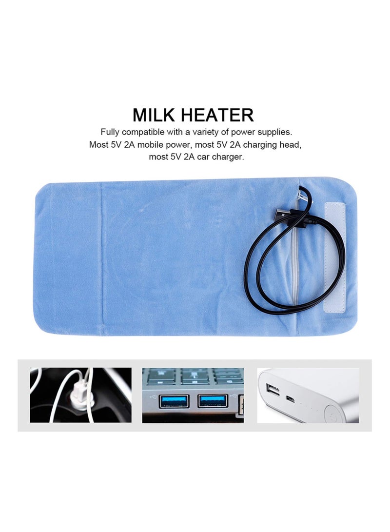 MAKINGTEC USB Portable Bottle Warmer for Travel, Infant Milk Heater with Sandwich Insulation Design, Safe & Convenient Storage Bag (Blue) - Image 5