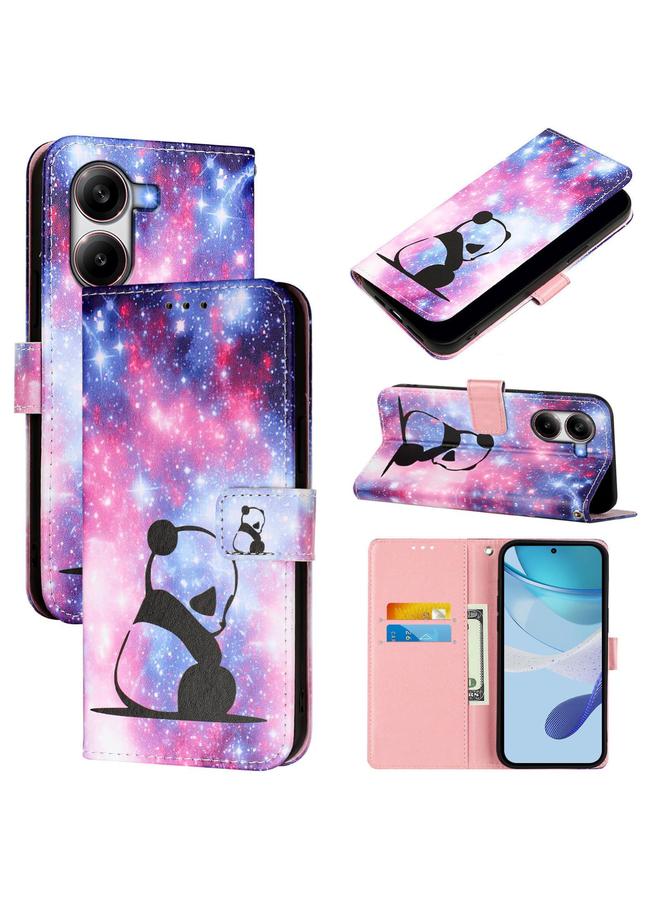 S-TOP Case For Redmi Turbo 4 Colored Drawing Pattern Plain Weave Leather Phone Case - Image 1