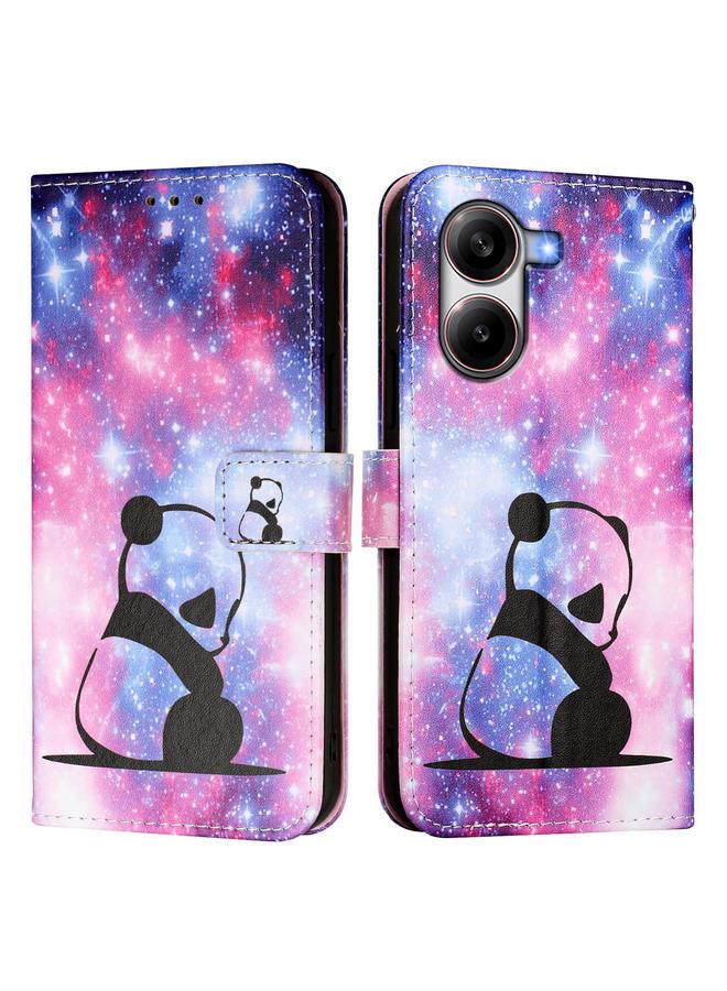 S-TOP Case For Redmi Turbo 4 Colored Drawing Pattern Plain Weave Leather Phone Case - Image 2