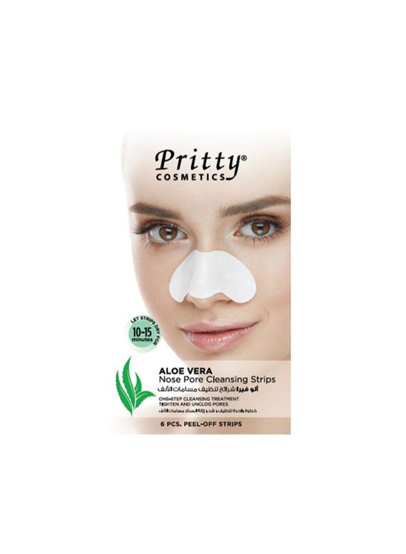 Pritty Nose Pore Strips Aloe Vera |6 Pcs |Pack