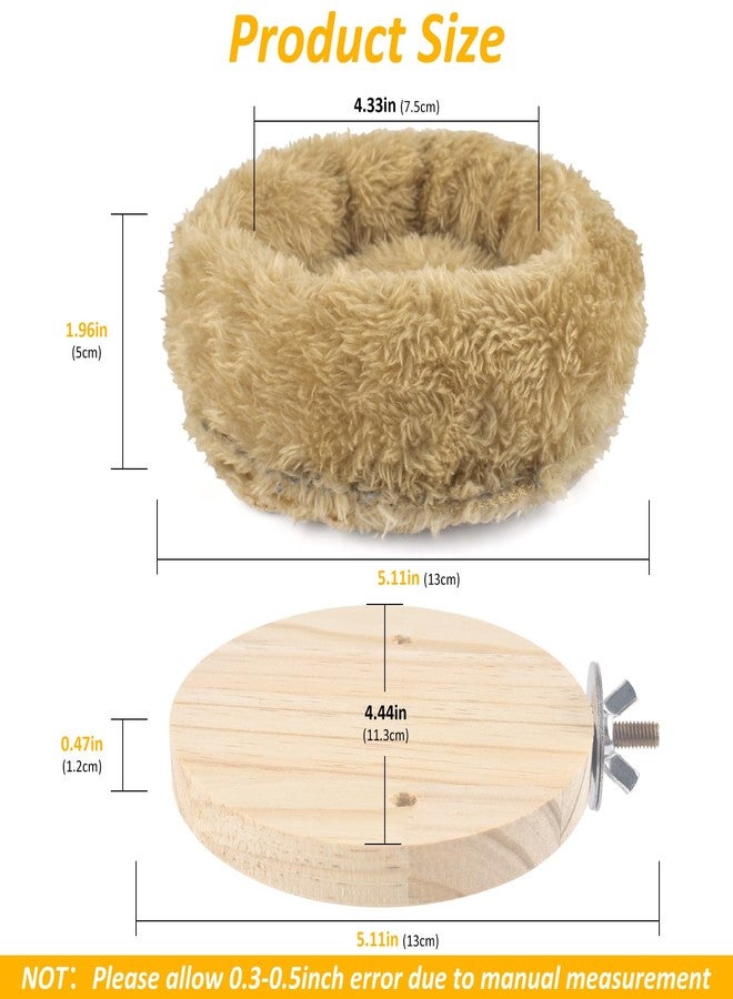 DBNESS Small Bird Nest for Cage, Removable Plush Parrot Hammock Bed, Winter Warm Resting Perch Platform for Small Budgies, Lovebirds, Canaries, Sparrows, Hamster - Image 2