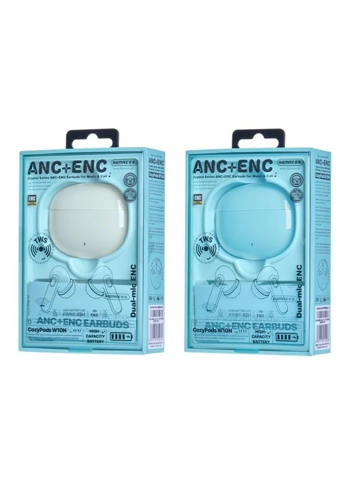 ريماكس سماعات أذن REMAX COZYPODS W10N Crystal Series ANC+ENC اللاسلكية بتقنية البلوتوث - Image 2
