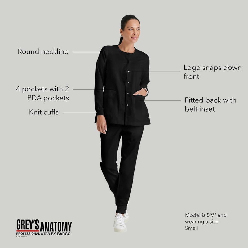 Barco Women's Grey's Anatomy Warm-Up Jacket - Small - Black - Image 4