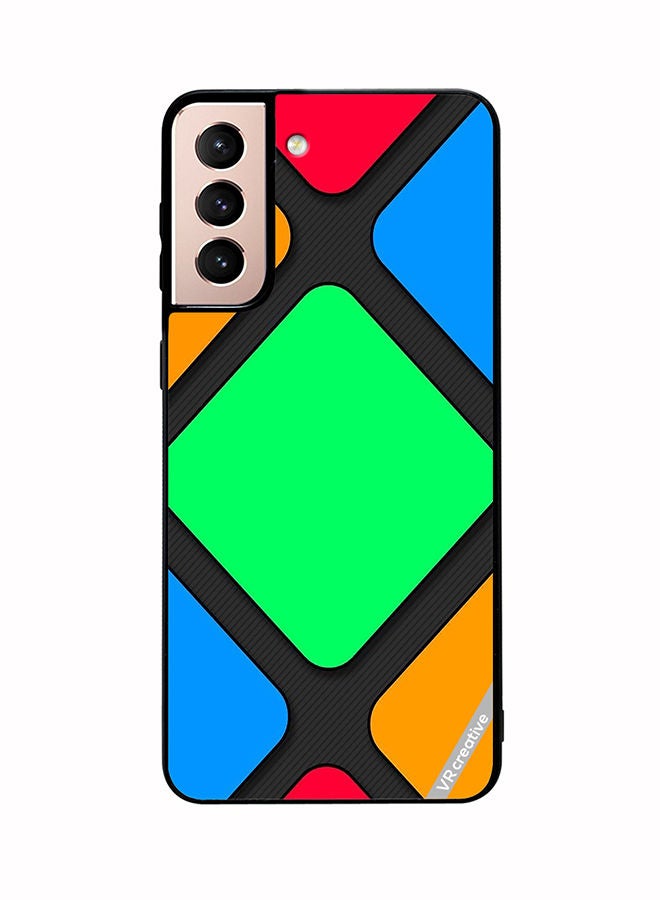 VR CREATIVE Protective Case Cover For Samsung Galaxy S21 Plus 5G Abstract Design Multicolour - Image 1