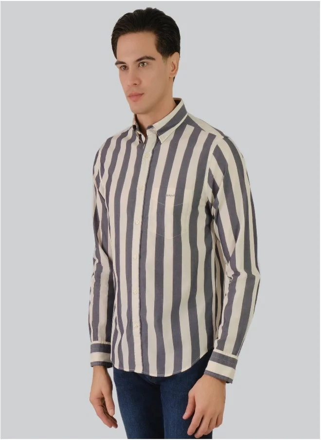 غانت Regular Fit Parasol Striped Poplin Shirt