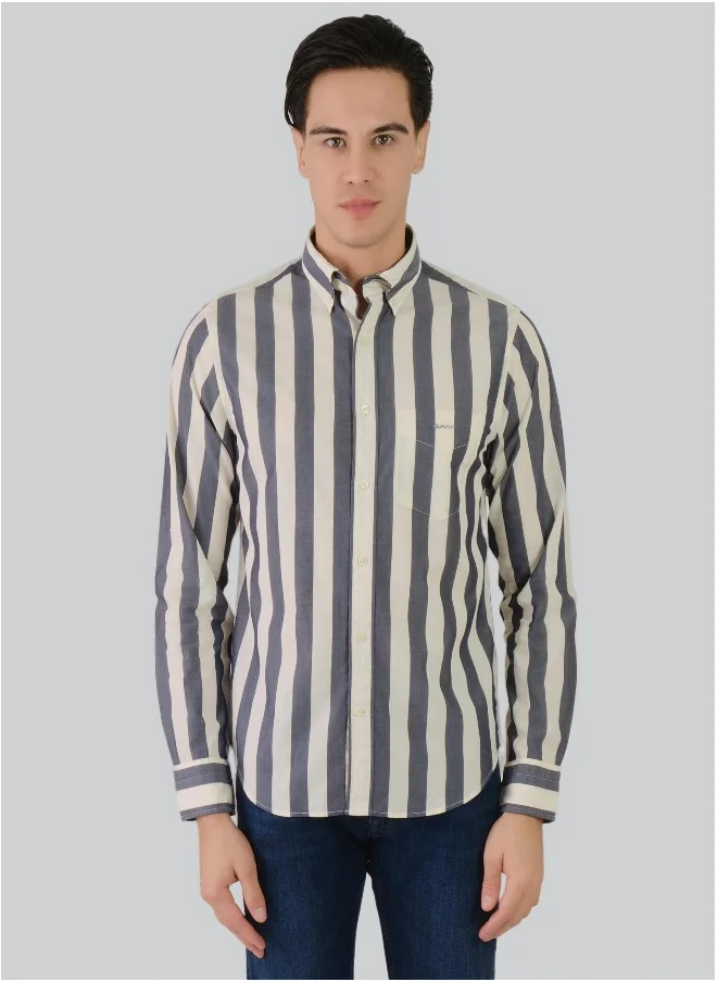 غانت Regular Fit Parasol Striped Poplin Shirt