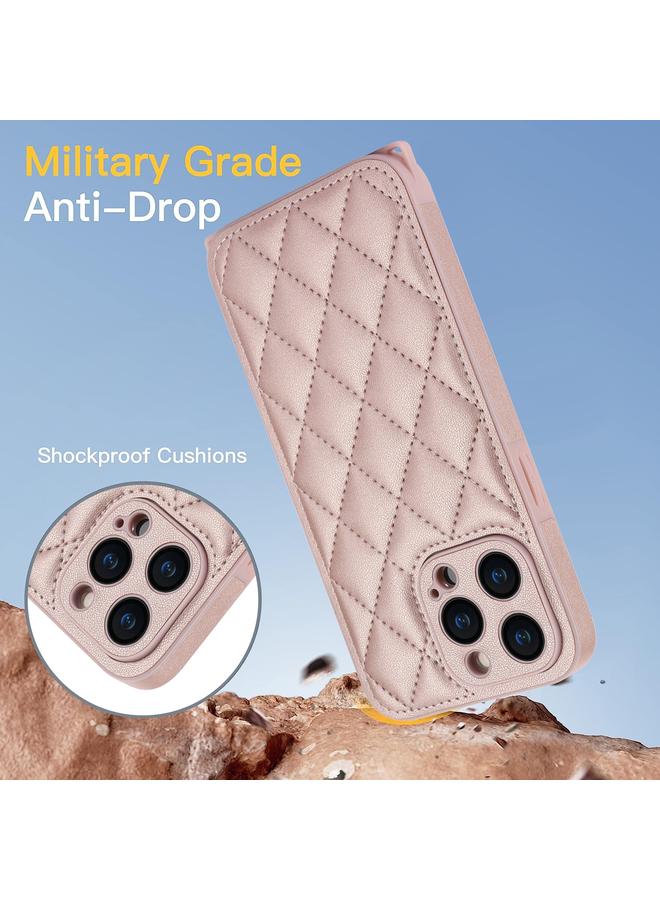 Zaboon Case For iPhone 11 Pro Rhombic Texture Phone Case with Dual Lanyard - Image 5