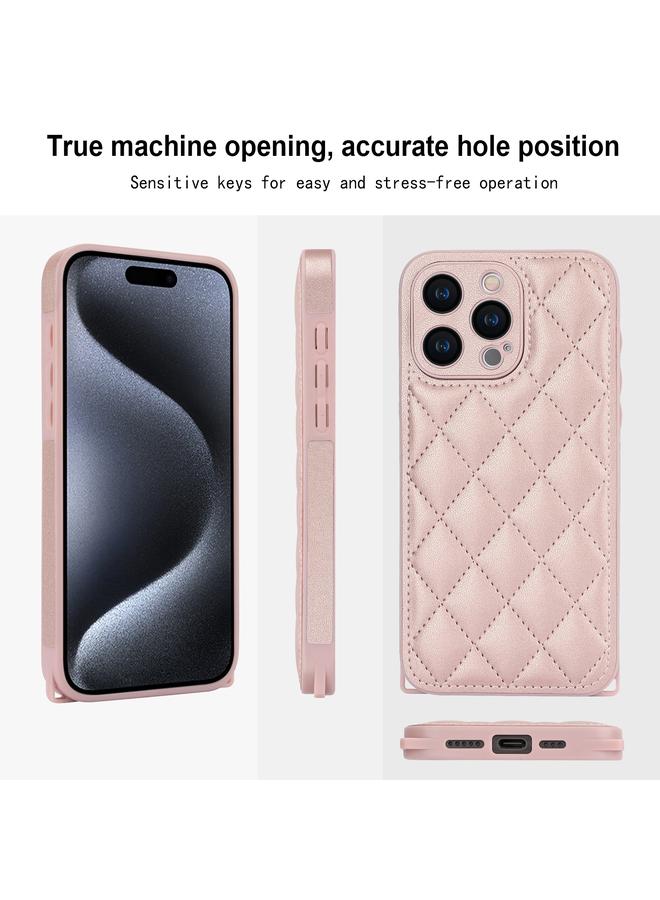 Zaboon Case For iPhone 11 Pro Rhombic Texture Phone Case with Dual Lanyard - Image 4