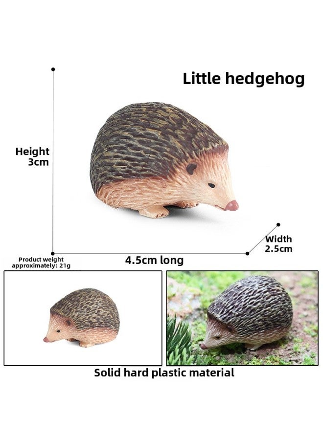 Children's Cognitive Simulation Wild Animal Model Toy Jungle Thorn Group Hedgehog Mouse Burr Stealing Melon Badger Hedgehog Ornaments-Color:HS Hedgehog  - Image 1