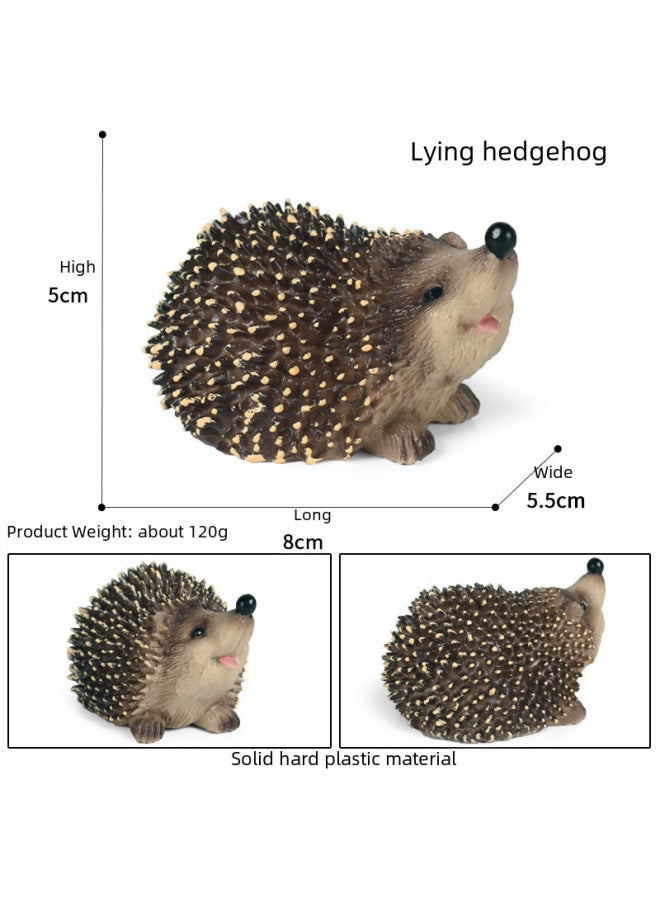 Children's Cognitive Simulation Wild Animal Model Toy Jungle Thorn Group Hedgehog Mouse Burr Stealing Melon Badger Hedgehog Ornaments-Color:HS Hedgehog  - Image 3