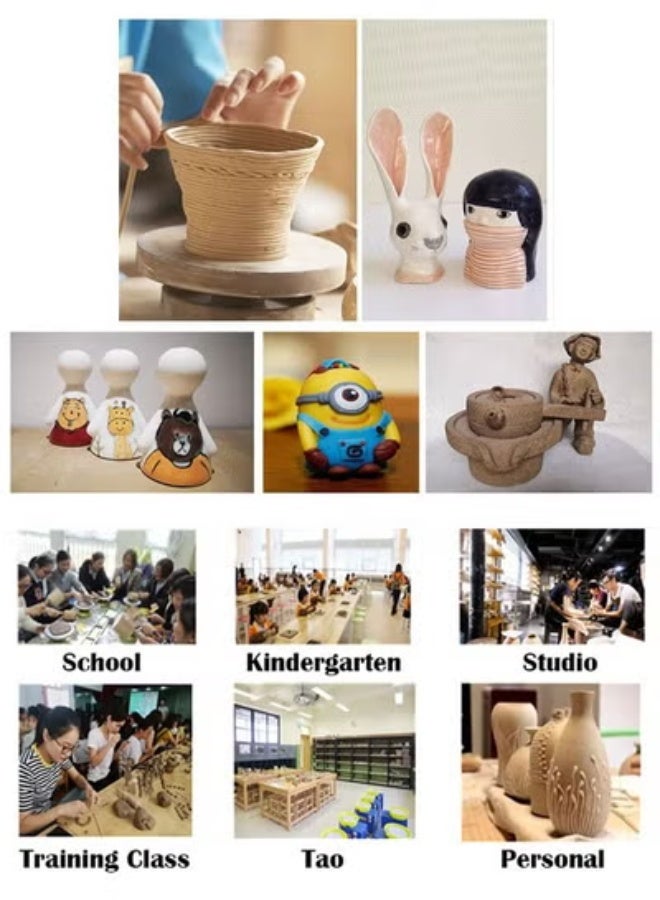 NKX 8 Piece Smoky Clay for Various Pottery Wheels DIY Pottery - Image 3