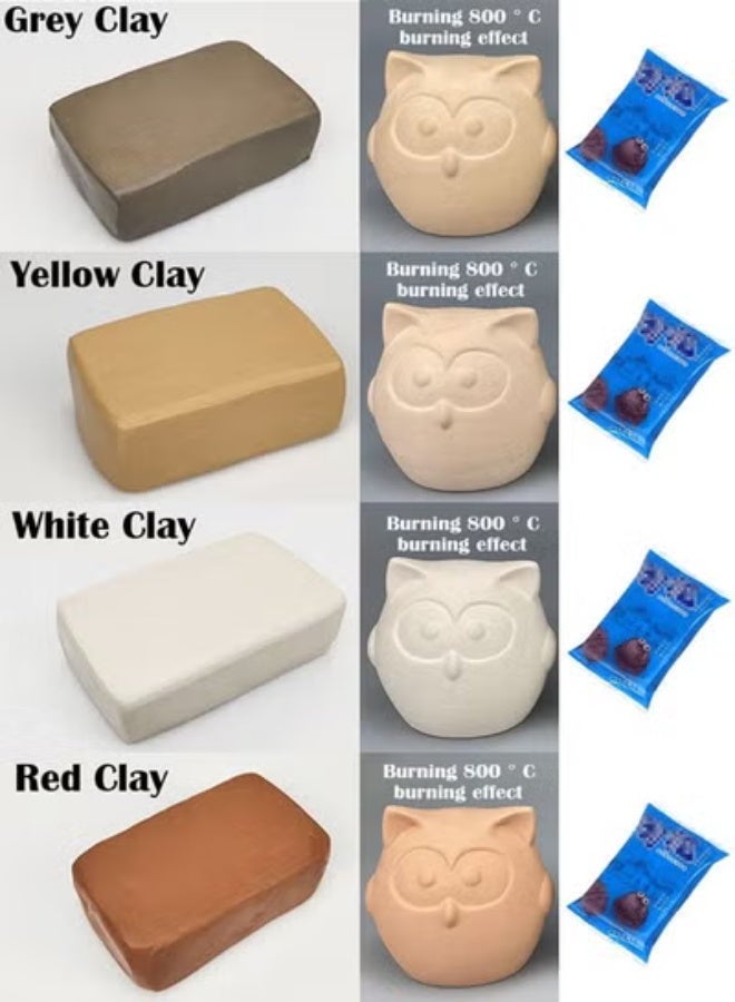 NKX 8 Piece Smoky Clay for Various Pottery Wheels DIY Pottery - Image 2