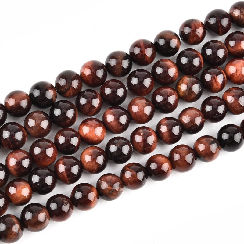 Genuine Red Tiger Eye Beads for Jewelry Making Gemstone Semi Precious Stone Round 6mm Strand 156062pcs