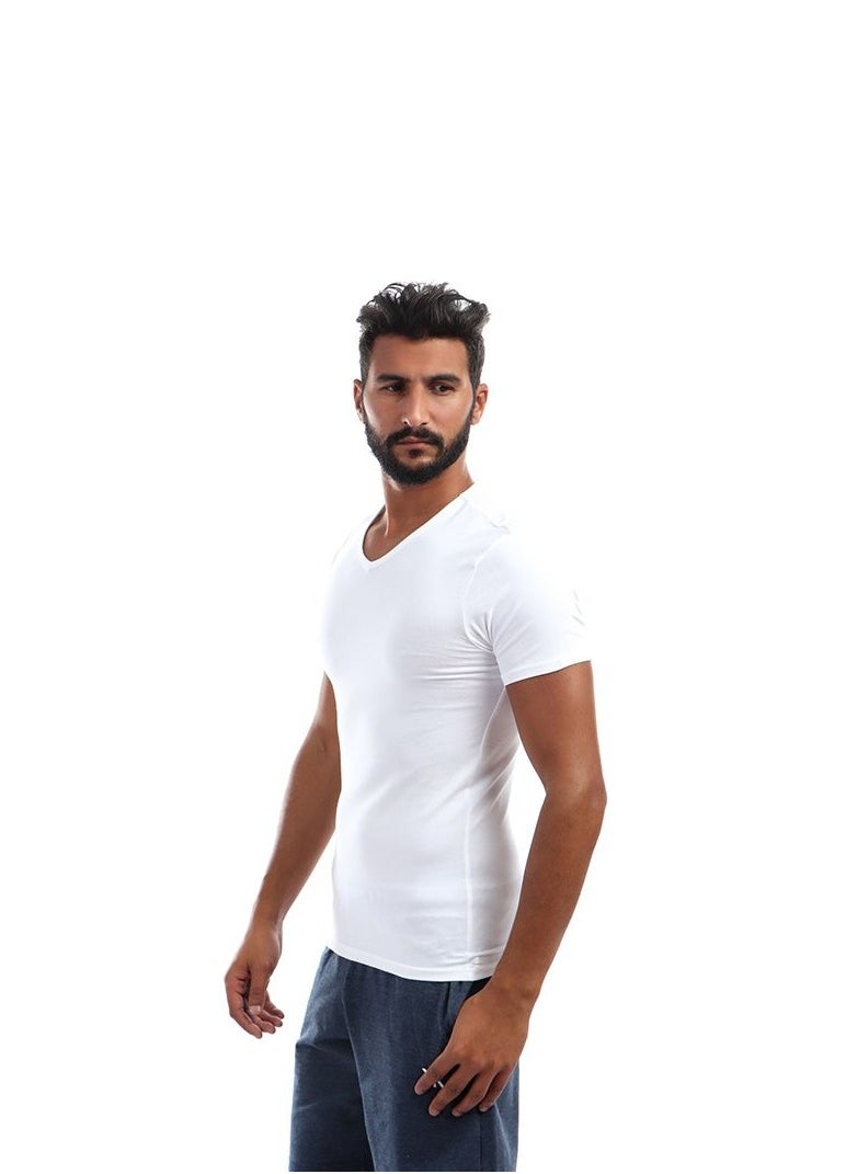 Mesery - Mesery (V) Neck - For Men -White - Image 1