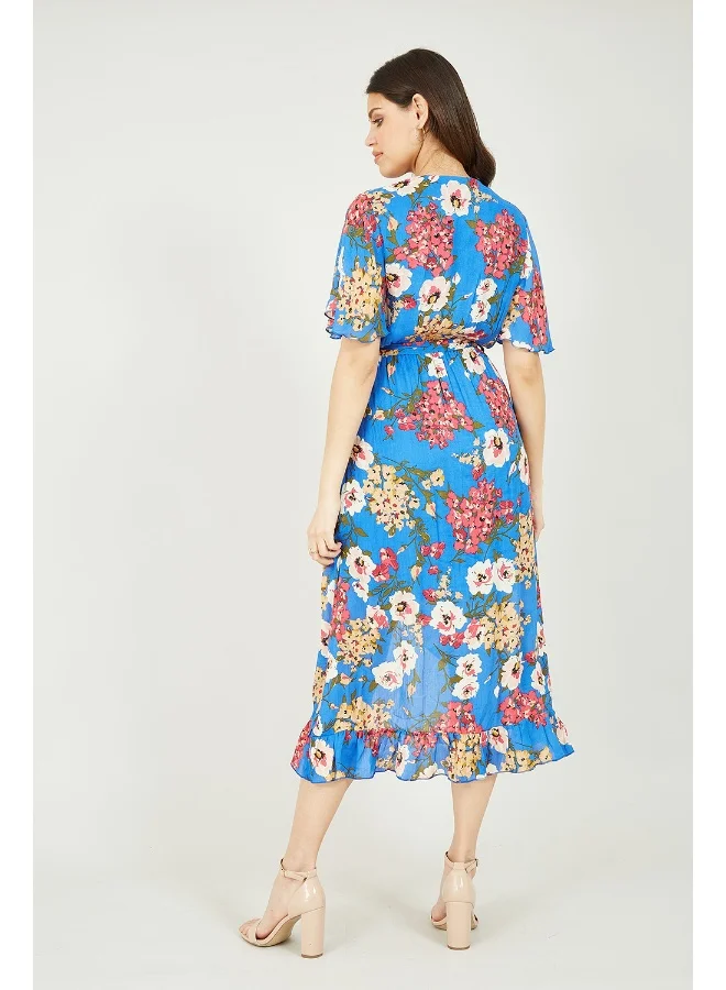 MELA LONDON Floral Print Wrap Dress