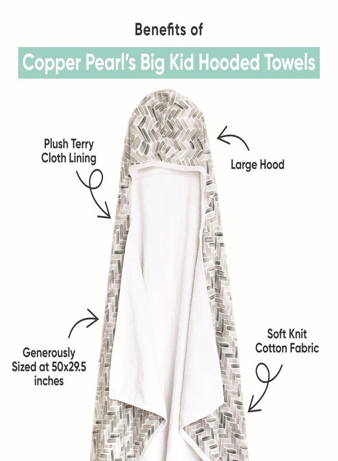 Copper Pearl Hooded Bath Towels Premium Knit/Terry Cloth Toddler Towels with Hood, Pockets, and Cool Designs - Great to Gift and Make Bath Time Fun - Big Kids Hooded Towel, Mabel - Image 2