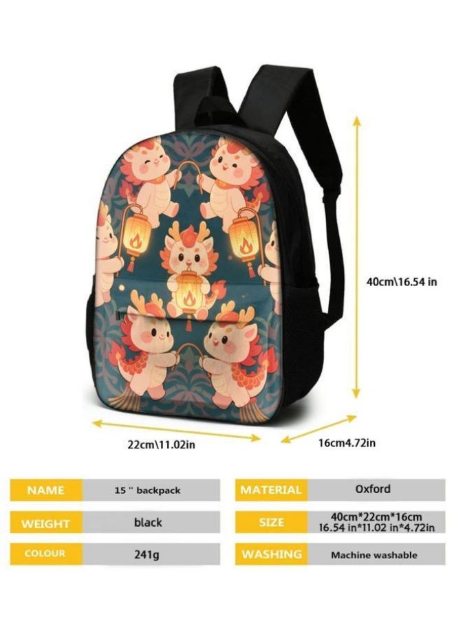 Bright Li Fire popular new cute cartoon print, three-piece practical bag combination (students, children, friends outings, mountain climbing, etc. can be used) - 18 - Image 5