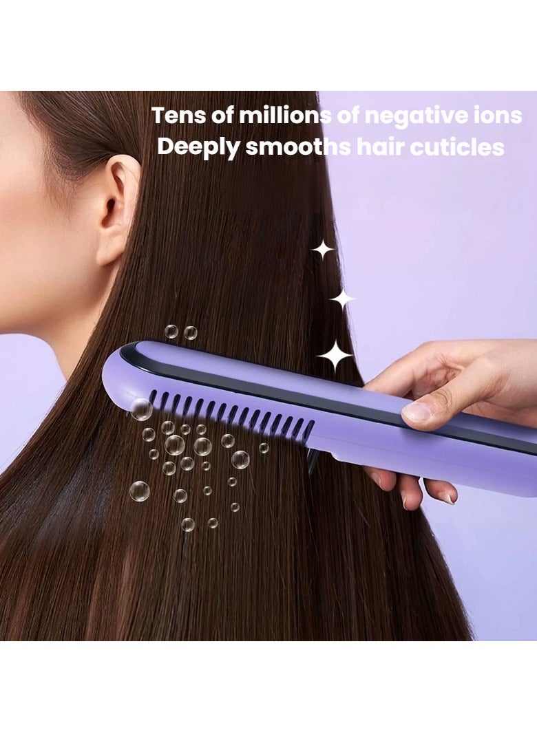 عام مشط فرد الشعر اللاسلكي: يعمل بالأيونات السالبة، لا يسبب الضرر، صغير الحجم وسهل الحمل، يقلل التشابك والكهرباء الساكنة، قابل لإعادة الشحن، مثالي لتصفيف الشعر في أي وقت. - Image 2