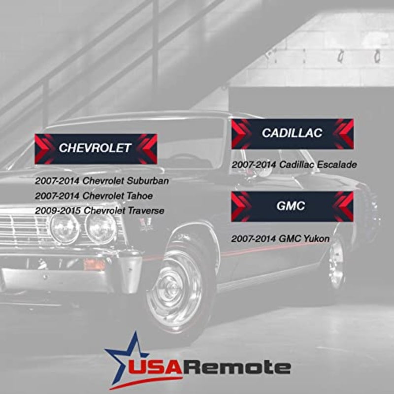 جهاز تحكم عن بعد للدخول بدون مفتاح لسيارة 2007-2014 Chevy Tahoe Suburban Cadillac Escalade GMC Yukon، بلاستيك ABS، أسود، بديل متوافق مع OEM - Image 5
