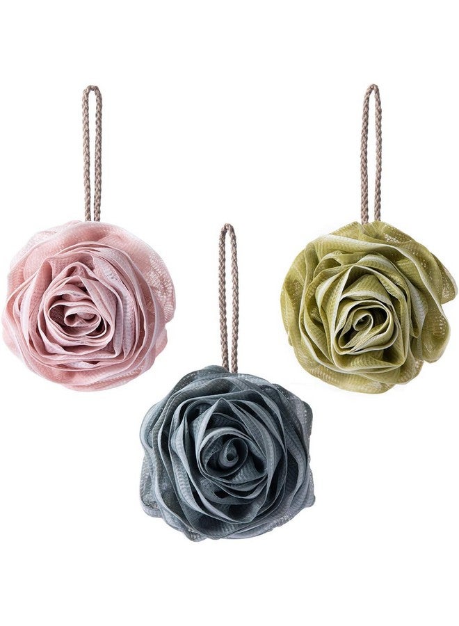 BLISS START 1 pcs Rose Bath Ball Body Scrubber Mesh African Exfoliating Net Loofah Shower Bath Sponge Balls African Net Sponge Shower Accessories - (Multicolour) - Image 3