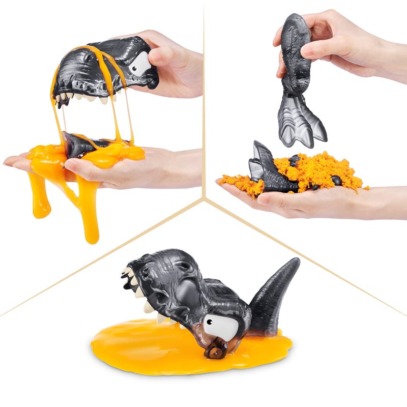 ZURU SMASHERS Smashers Dino Island T-Rex Battles (Black Version) by ZURU 50+ Surprises Boys Collectible Dinosaur T-Rex Triceratops Surprise Slime Sand Compounds Discovery - Image 4