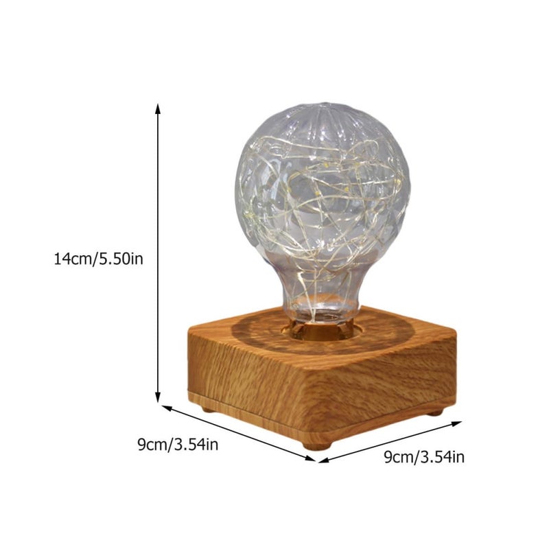 USB Rechargeable Wooden LED Desk Lamp Warm Light Bedside Night Lamp Ambient Lighting - Image 3