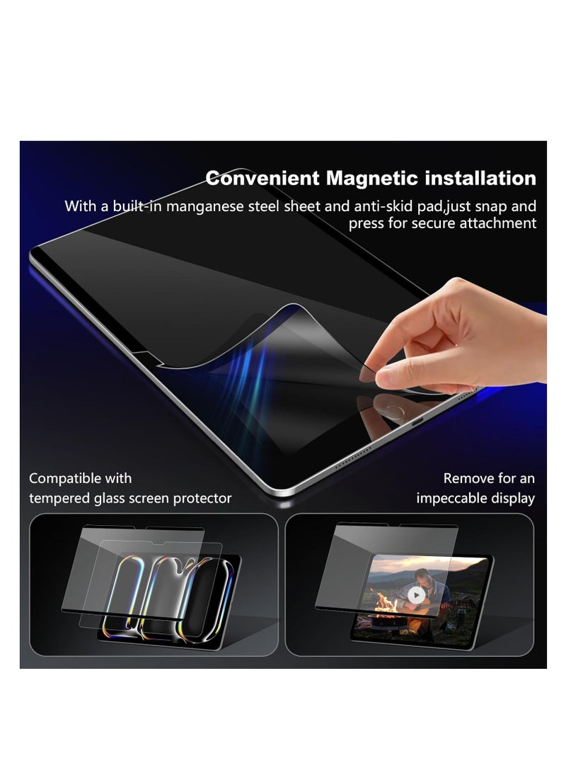 1Pack Paper-Feel Magnetic Screen Protector for iPad Pro 11 Inch M4 2024  iPad Air 11 inch M2 2024 iPad Air 11 inch M3 2025, Write and Draw Like on Paper, Detachable  Reusable,Removable, Matte,Anti-G - Image 3