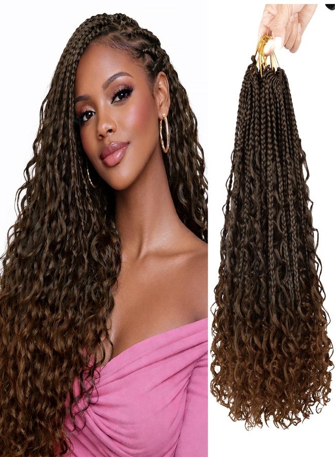 NAYOO Boho Box Braids Crochet Hair 18 Inch, Goddess Crochet Box Braids with Curly Ends, Pre Looped Synthetic Crochet Hair for Black Women – NAYOO - Image 1