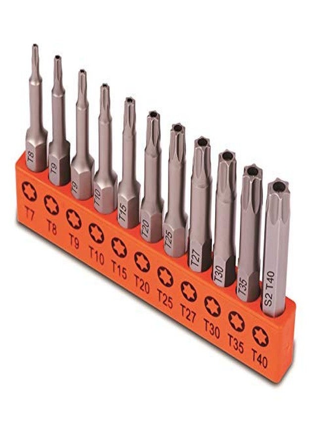 HORUSDY 11-Piece Tamper Resistant Star Bits, S2 Steel, T7 - T40 Security Torx Bit Set - Image 1