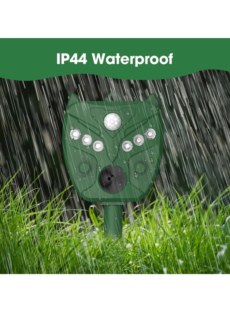 SYOSI Solar Animal Repeller Outdoor 5 Modes Solar Animal Repeller with Motion Sensor and Flashing Light Electronics IP44 Waterproof Electronics  - Image 5
