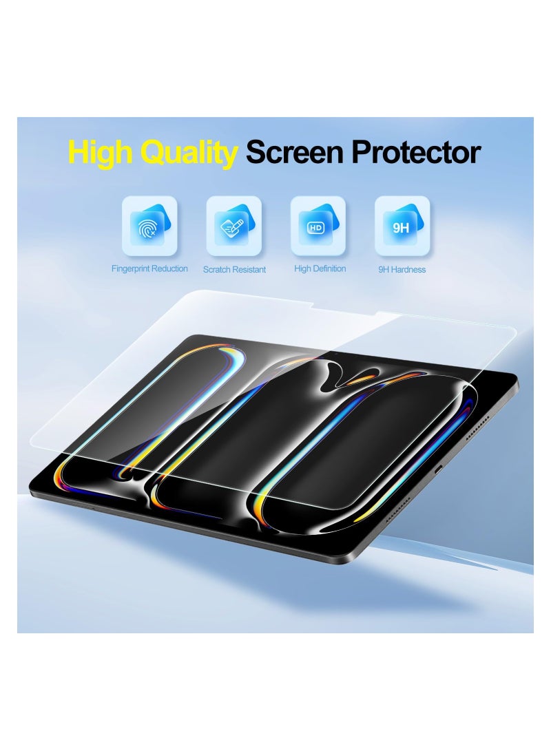 Digipace 2 Pack Screen Protector for iPad Pro 13 Inch 2024 7th Gen, iPad Air 13 Inch 6 Generation 2024 6th Gen, Tempered Glass with HD Clarity, Scratch Resistance - Image 2
