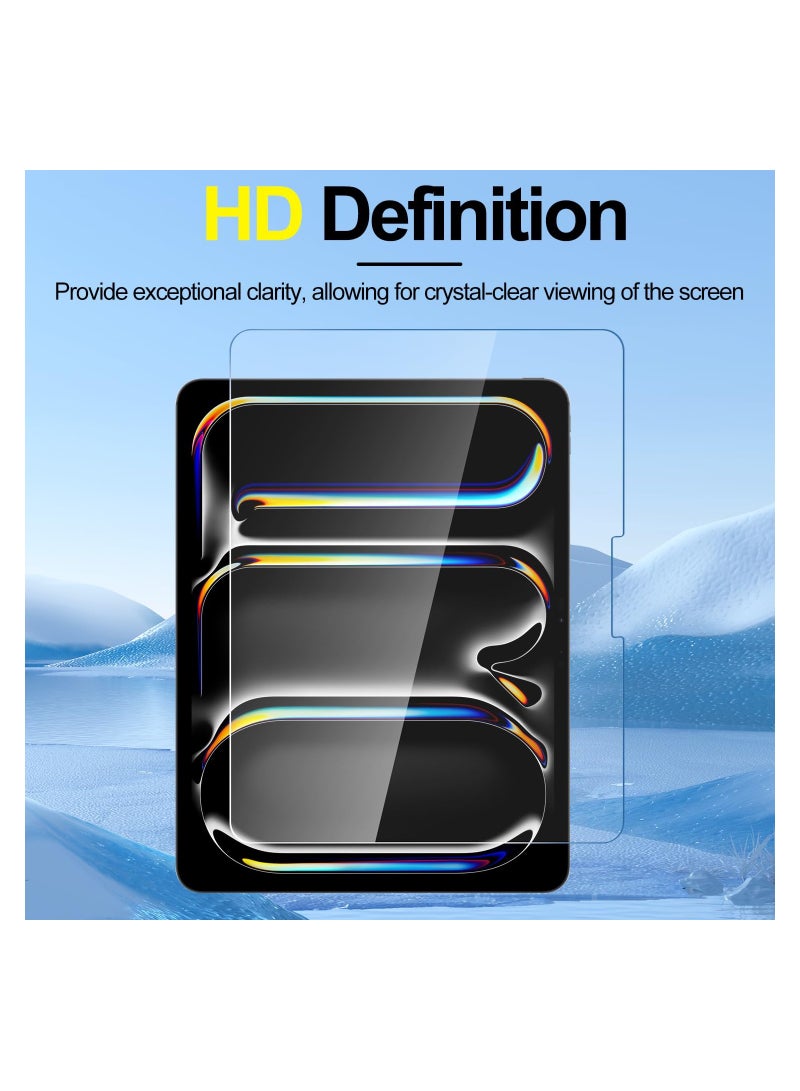 Digipace 2 Pack Screen Protector for iPad Pro 13 Inch 2024 7th Gen, iPad Air 13 Inch 6 Generation 2024 6th Gen, Tempered Glass with HD Clarity, Scratch Resistance - Image 4