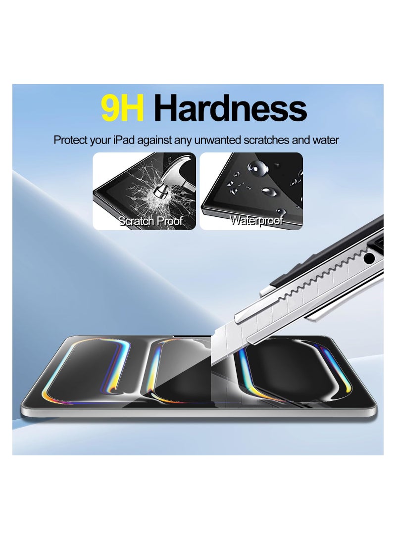 Digipace 2 Pack Screen Protector for iPad Pro 13 Inch 2024 7th Gen, iPad Air 13 Inch 6 Generation 2024 6th Gen, Tempered Glass with HD Clarity, Scratch Resistance - Image 3