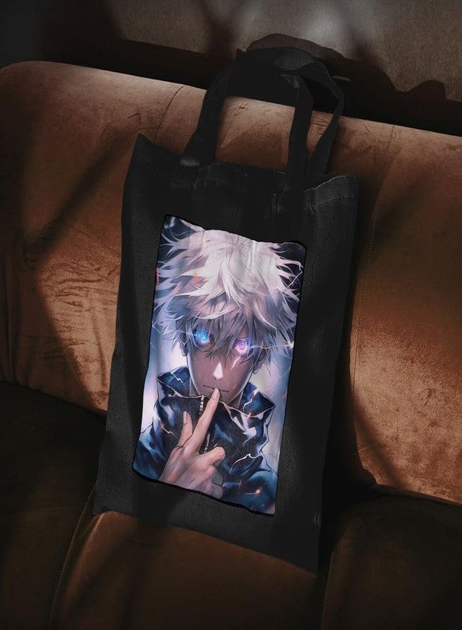 PrintingZone Fashionable Design Tote Bags Women Shoulder Bag-Printed Silhoutte Cotton Bag-Zipper-Ecofriendly Travel Bag-Pack of 1(BTB-28)(BTB-28) - Image 3