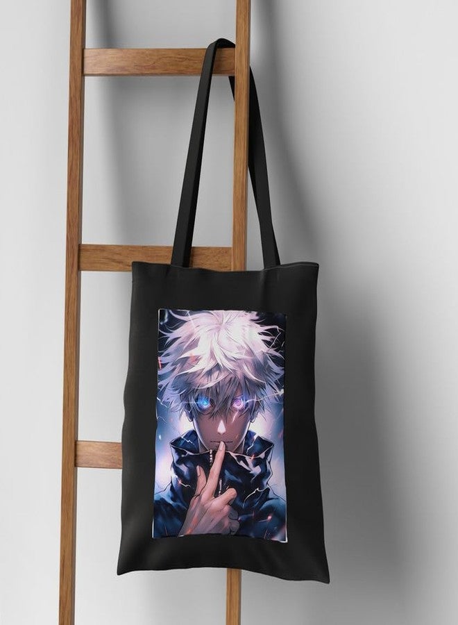 PrintingZone Fashionable Design Tote Bags Women Shoulder Bag-Printed Silhoutte Cotton Bag-Zipper-Ecofriendly Travel Bag-Pack of 1(BTB-28)(BTB-28) - Image 4