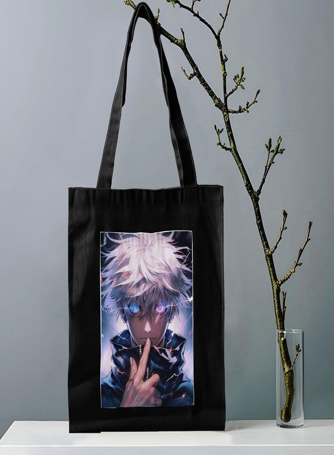 PrintingZone Fashionable Design Tote Bags Women Shoulder Bag-Printed Silhoutte Cotton Bag-Zipper-Ecofriendly Travel Bag-Pack of 1(BTB-28)(BTB-28) - Image 2