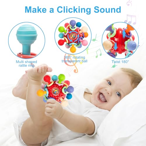TOHIBEE Baby Montessori Sensory Toys for 0-6 6-12 Months, Baby Teether Teething Toys for Babies 0 3 6 9 12 18 Months, Newborn Infant Learning Developmental Toys Gifts for 1 2 Year Old Boys Girls - Image 4