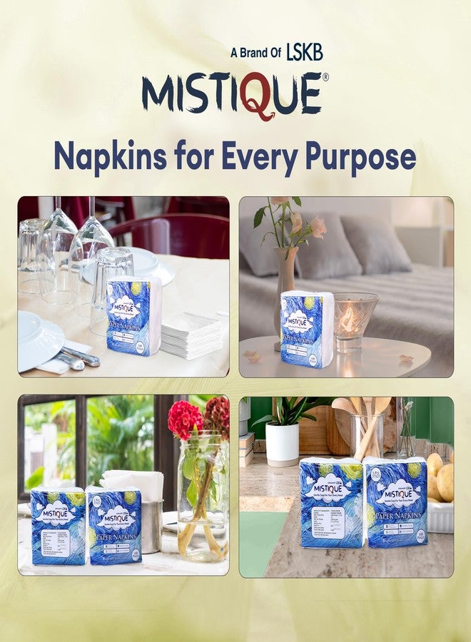 MISTIQUE 1 Ply 100 Pulls Tissue Paper Napkins | Soft and Highly Absorbent | Sheet Size (27 * 27 cm) (Pack of 6) - Image 5