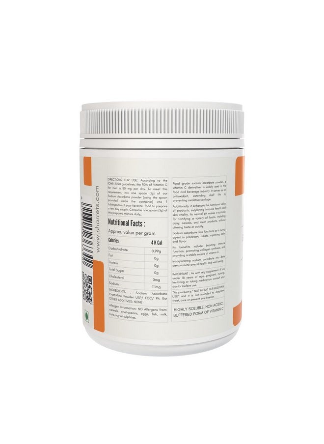 Sharrets Sodium Ascorbate Non Acidic Vitamin C Powder 500G X 3, Ideal For Food Additive & Nutraceuticals: Enhance Your Products And Well-Being.  - Image 3