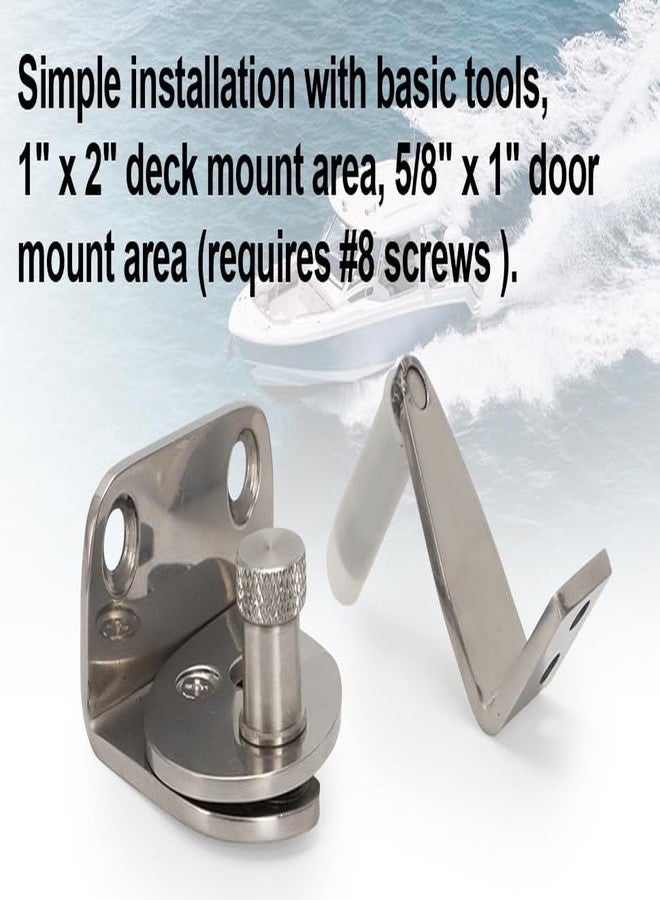 MOTOQUEEN Boat Walk Thru Windshield Latch for Most Boat Windshield Systems, Marine Grade Stainless Steel Windshield Catch Lock, Corrosion Resistant Replacement Hardware - Image 4