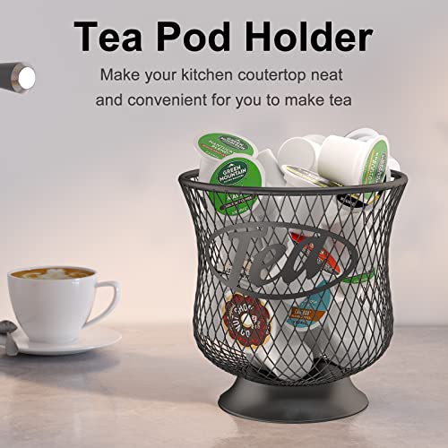 ITHSKUILL Tea Pod Holder, Sturdy K Cup Organizer, Large Capacity K Cup Storage for Keuring Espresso Capsule Coffee Creamer, Easy to Refill and Organize for Cafe Bar, Coffee Bar Decor - Image 4