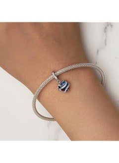 erorex 925 Sterling Silver Pendant Beads Fit For Pandora Charm Bracelets Girls Jewelry Beads Women Gift Bracelets And Necklaces Dream Magic Love Blue Heart Charms With Butterfly Blue Heart  - Image 5