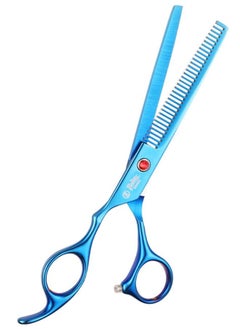 Beauté Secrets 6 Inches Hair Cutting Scissors Shears Kit Hair Beard Trimming Shaping Grooming Thinning Shears For Men Women Pets Home Salon Barber Cutting Scissor Blue  - Image 1