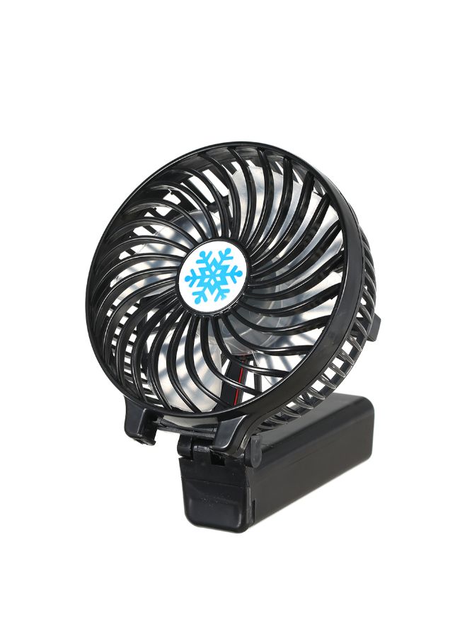 Portable USB Battery Rechargeable Fan HJK-64 Black - Image 2