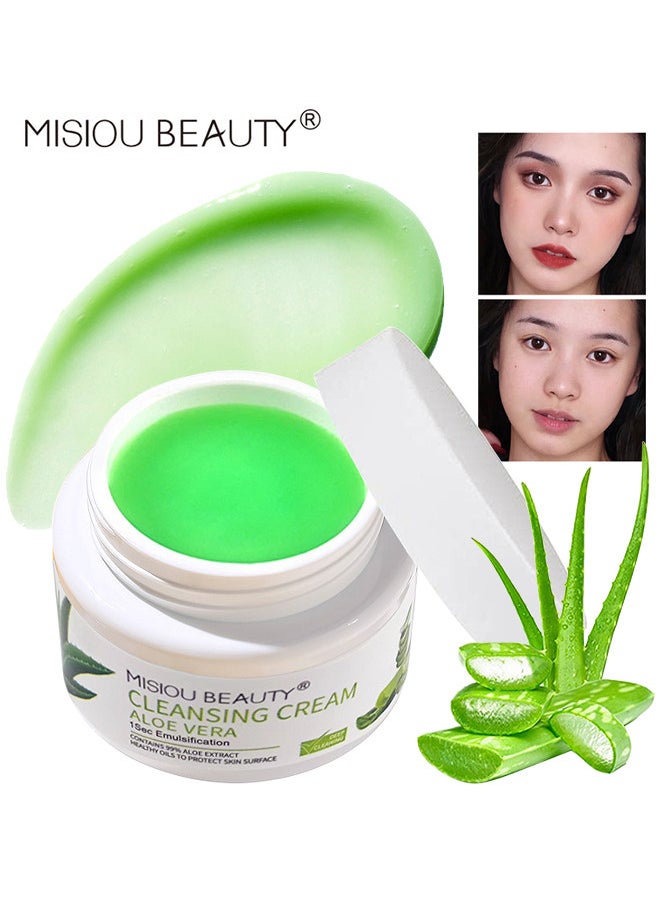 Misiou Beauty Aloe Vera Cleansing Cream, Portable Makeup Remover Cream Refreshing Deep Clean Skin Care For Face Makeup  - Image 1