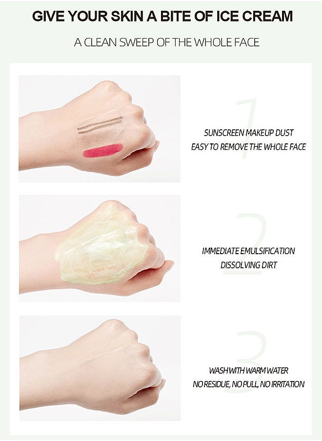 Misiou Beauty Aloe Vera Cleansing Cream, Portable Makeup Remover Cream Refreshing Deep Clean Skin Care For Face Makeup  - Image 5