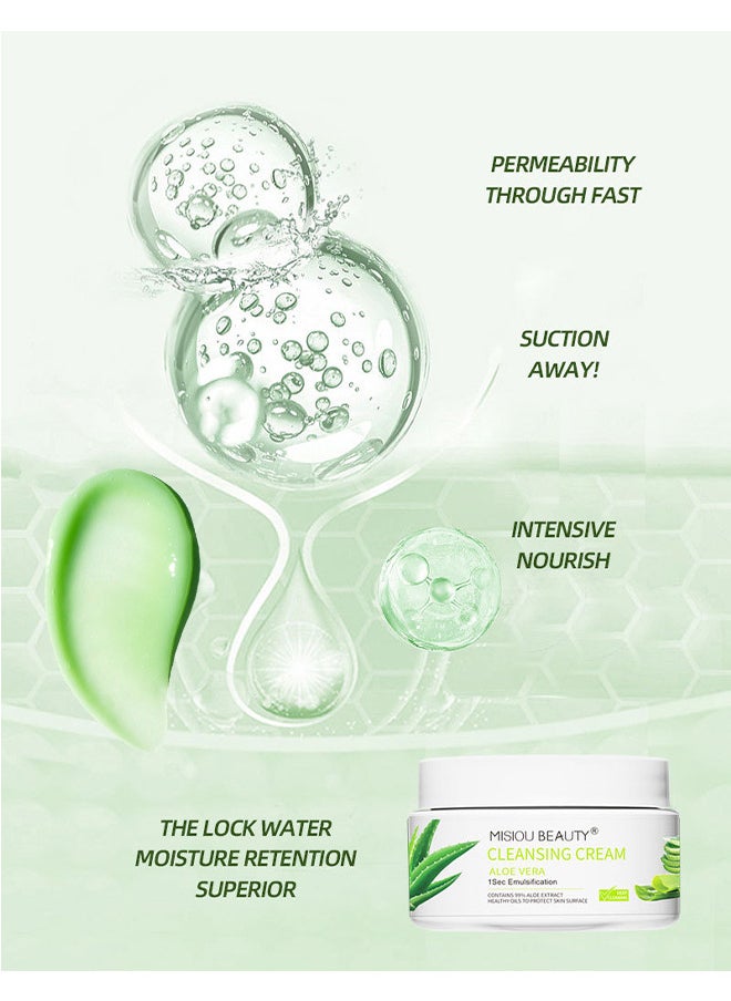 Misiou Beauty Aloe Vera Cleansing Cream, Portable Makeup Remover Cream Refreshing Deep Clean Skin Care For Face Makeup  - Image 4