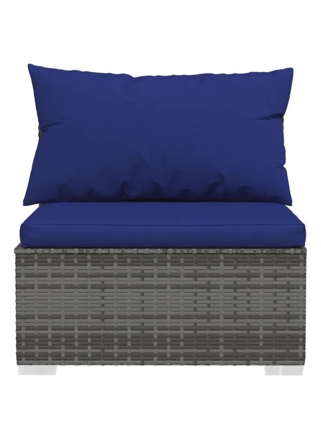 vidaxl vidaXL 8 Piece Garden Lounge Set with Cushions Poly Rattan Grey  - Image 2