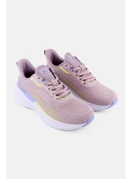 Women Lace Up Running Shoes, Light Mauve